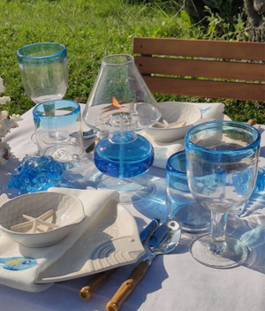 Ambiancery: Blaue Tischdekoration Mobile Banner