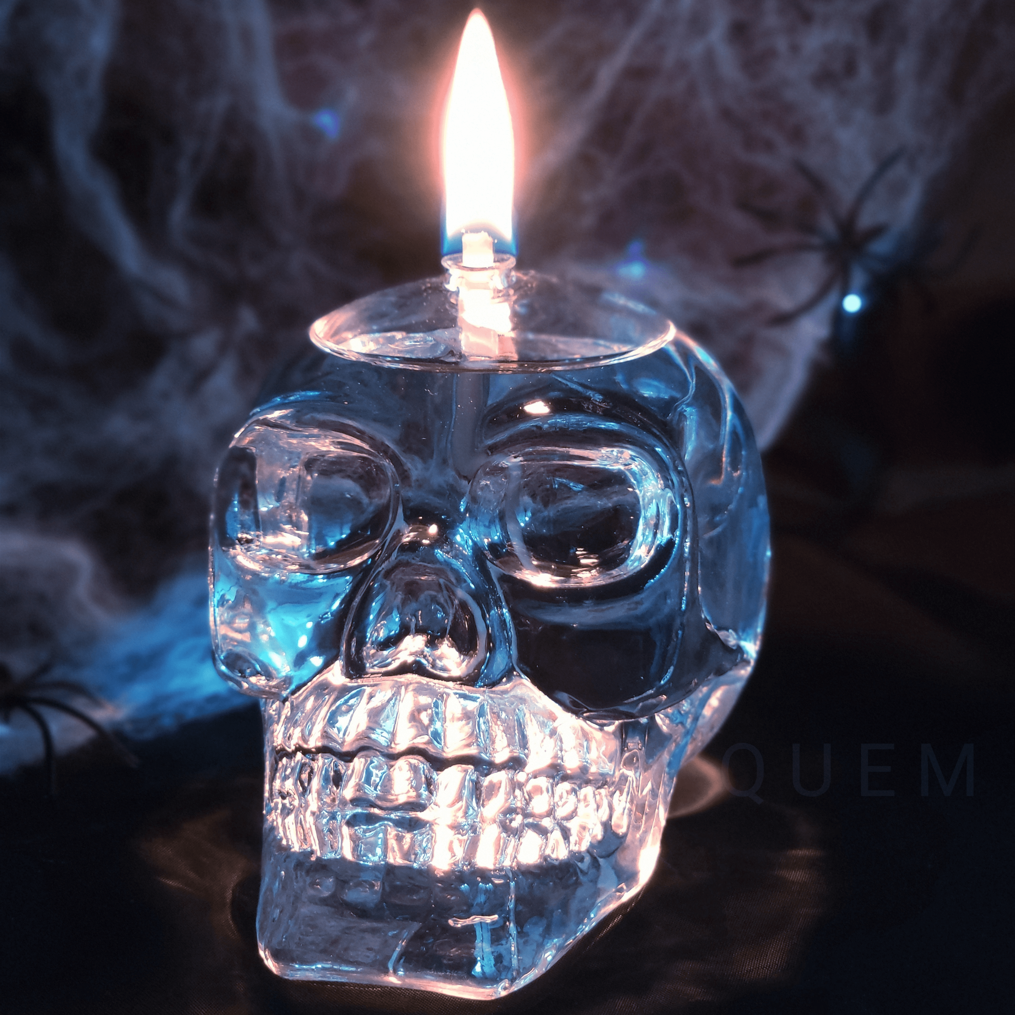 Öllampe Skelett Totenkopf